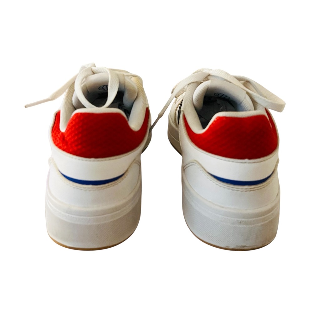 Adidas Court Team White Black Red Sneakers Casual Shoes Mens Size 8/ 9.5 Women - Picture 6 of 8